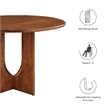 Maklaine Contemporary Solid Mango Wood Dining Table in Walnut