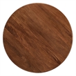 Maklaine Contemporary Solid Mango Wood Dining Table in Walnut