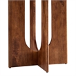Maklaine Contemporary Solid Mango Wood Dining Table in Walnut