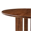 Maklaine Contemporary Solid Mango Wood Dining Table in Walnut