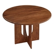 Maklaine Contemporary Solid Mango Wood Dining Table in Walnut