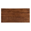 Maklaine Contemporary Solid Mango Wood Dining Table in Walnut