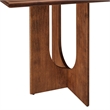 Maklaine Contemporary Solid Mango Wood Dining Table in Walnut