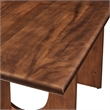 Maklaine Contemporary Solid Mango Wood Dining Table in Walnut