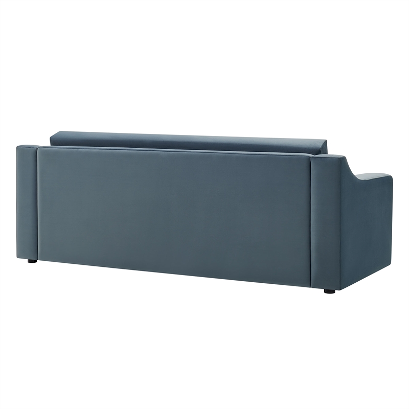 Maklaine Modern / Contemporary Dense Foam Padding Sofa in Cadet Blue