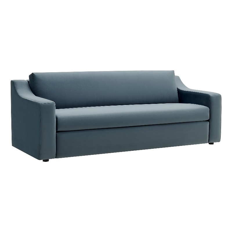 Maklaine Modern / Contemporary Dense Foam Padding Sofa in Cadet Blue