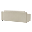Maklaine Contemporary Dense Foam Padding Sofa in Alabaster White