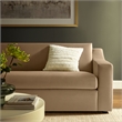 Maklaine Contemporary Dense Foam Padding Performance Velvet Sofa in Taupe