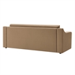 Maklaine Contemporary Dense Foam Padding Performance Velvet Sofa in Taupe