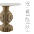 Maklaine Modern / Contemporary Dining Table in White Natural