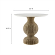 Maklaine Modern / Contemporary Dining Table in White Natural
