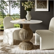 Maklaine Modern / Contemporary Dining Table in White Natural