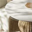 Maklaine Modern / Contemporary Dining Table in White Natural