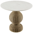 Maklaine Modern / Contemporary Dining Table in White Natural