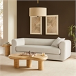 Maklaine Contemporary Performance Velvet Sofa in Alabaster White