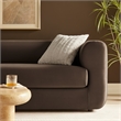 Maklaine Contemporary Performance Velvet Sofa in Chocolate Brown