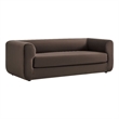 Maklaine Contemporary Performance Velvet Sofa in Chocolate Brown