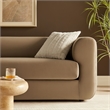 Maklaine Modaway Performance Velvet Upholstered Sofa in Taupe