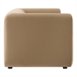 Maklaine Modaway Performance Velvet Upholstered Sofa in Taupe