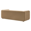 Maklaine Modaway Performance Velvet Upholstered Sofa in Taupe