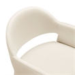 Maklaine Contemporary Performance Velvet Dining Armchair in Alabaster