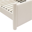 Maklaine Contemporary Performance Velvet Queen Platform Bed in Alabaster