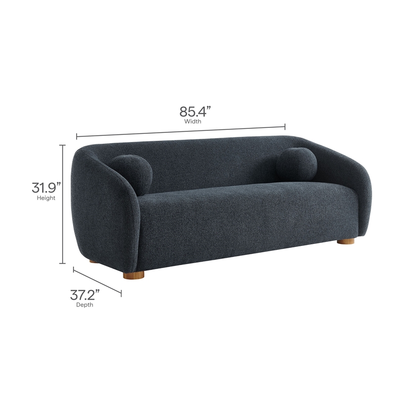 Maklaine Contemporary Upholstered 85