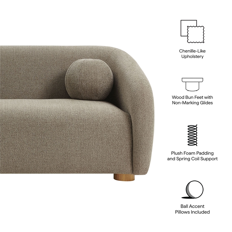 Maklaine Contemporary Upholstered 85