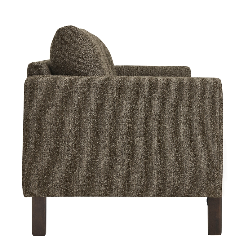 Maklaine Contemporary Boucle Fabric Sofa in Antique Espresso