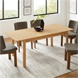 Maklaine Modern / Contemporary Extendable Dining Table in Oak