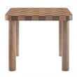 Maklaine Rubberwood Brown Dining Table Square Checkered Game Board 36