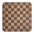 Maklaine Rubberwood Brown Dining Table Square Checkered Game Board 36