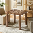 Maklaine Rubberwood Brown Dining Table Square Checkered Game Board 36
