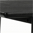 Maklaine Contemporary Rectangular Dining Table in Black Wood