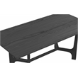 Maklaine Contemporary Rectangular Dining Table in Black Wood