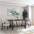 Maklaine Contemporary Rectangular Dining Table in Black Wood
