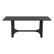 Maklaine Contemporary Rectangular Dining Table in Black Wood