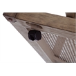Maklaine Farmhouse Solid Wood Cocktail Table with Natural Cane Shelf