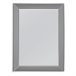 Maklaine Traditional Rectangular Smoked Glass Frame Wall Mirror
