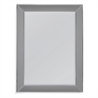 Maklaine Traditional Rectangular Smoked Glass Frame Wall Mirror