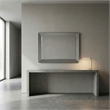 Maklaine Traditional Rectangular Smoked Glass Frame Wall Mirror
