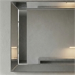 Maklaine Traditional Rectangular Smoked Glass Frame Wall Mirror