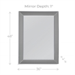 Maklaine Traditional Rectangular Smoked Glass Frame Wall Mirror