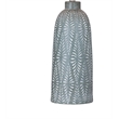 Maklaine Resin Green & Cream Table Lamp Tapered Linen Shade 17