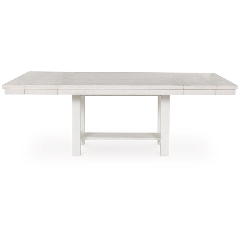 Maklaine Set of 6 Dining Extension Table & Server & Upholstered Chairs