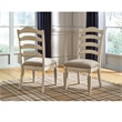 Maklaine Set of 7 Counter Height Dining Table & Ladderback Side Chairs