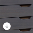 Maklaine Transitional Eight Drawer Rolling Storage Cart in Gray Wood
