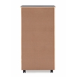 Maklaine Transitional Eight Drawer Rolling Storage Cart in Gray Wood