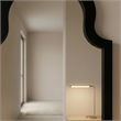 Maklaine Soft Rounded Silhouette Wood Frame Wall Mirror in Black Lacquer