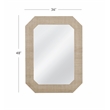 Maklaine Rectangular Wall Mirror with Natural Raffia Wrapped Frame
